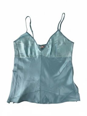 Gold Hawk 💯 silk color block dream blue cami